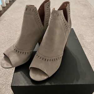 Peep-Toe Ankle Boots